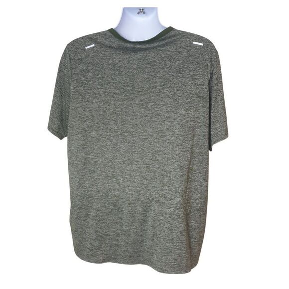 Nike Mens Athletic T-Shirt XL Rise 365 Dri-Fit Green Heather Sporty Runner Top - Picture 3 of 5